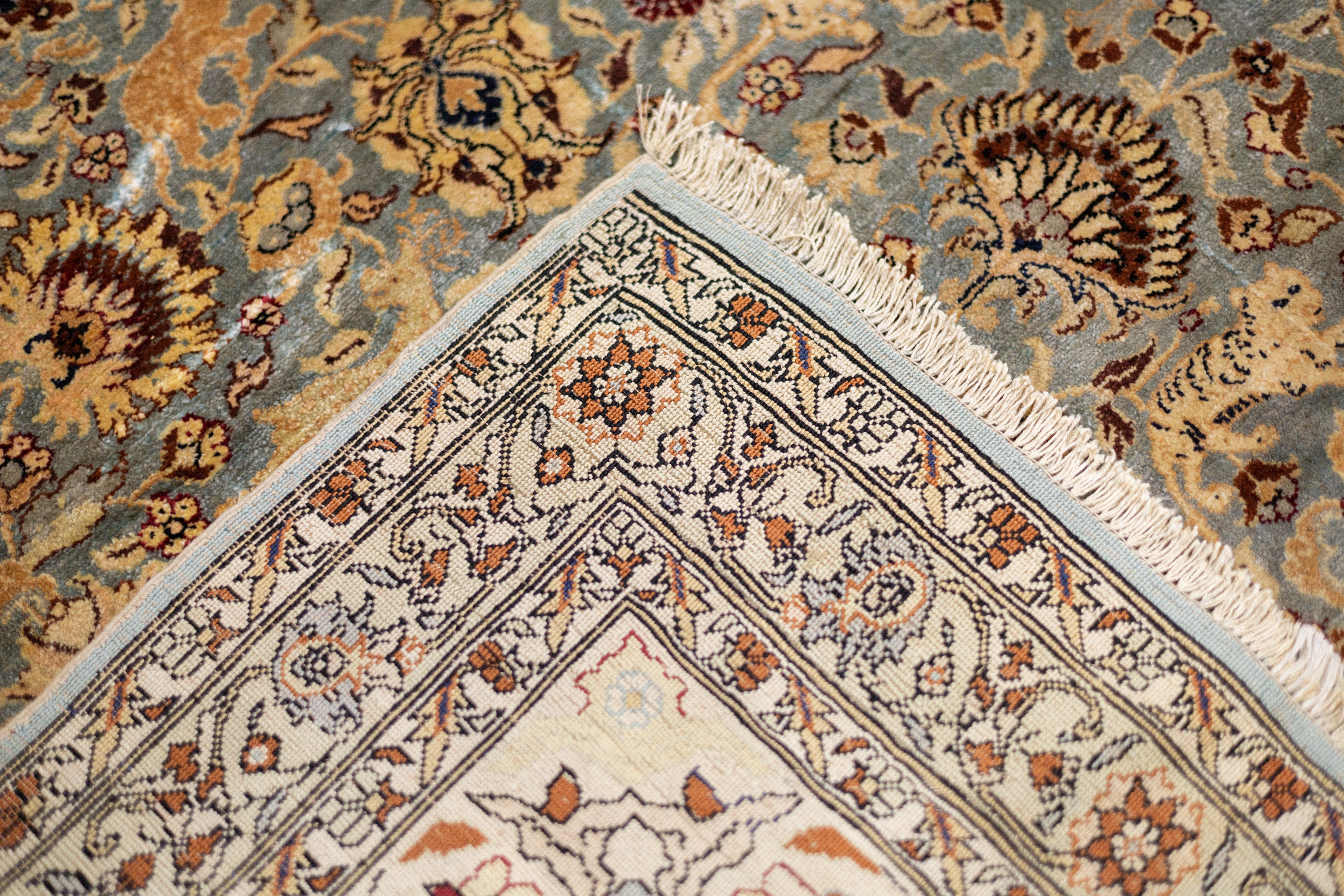 Antique Silk Turkish Hereke Rug 6' 10" x 10' 0"
