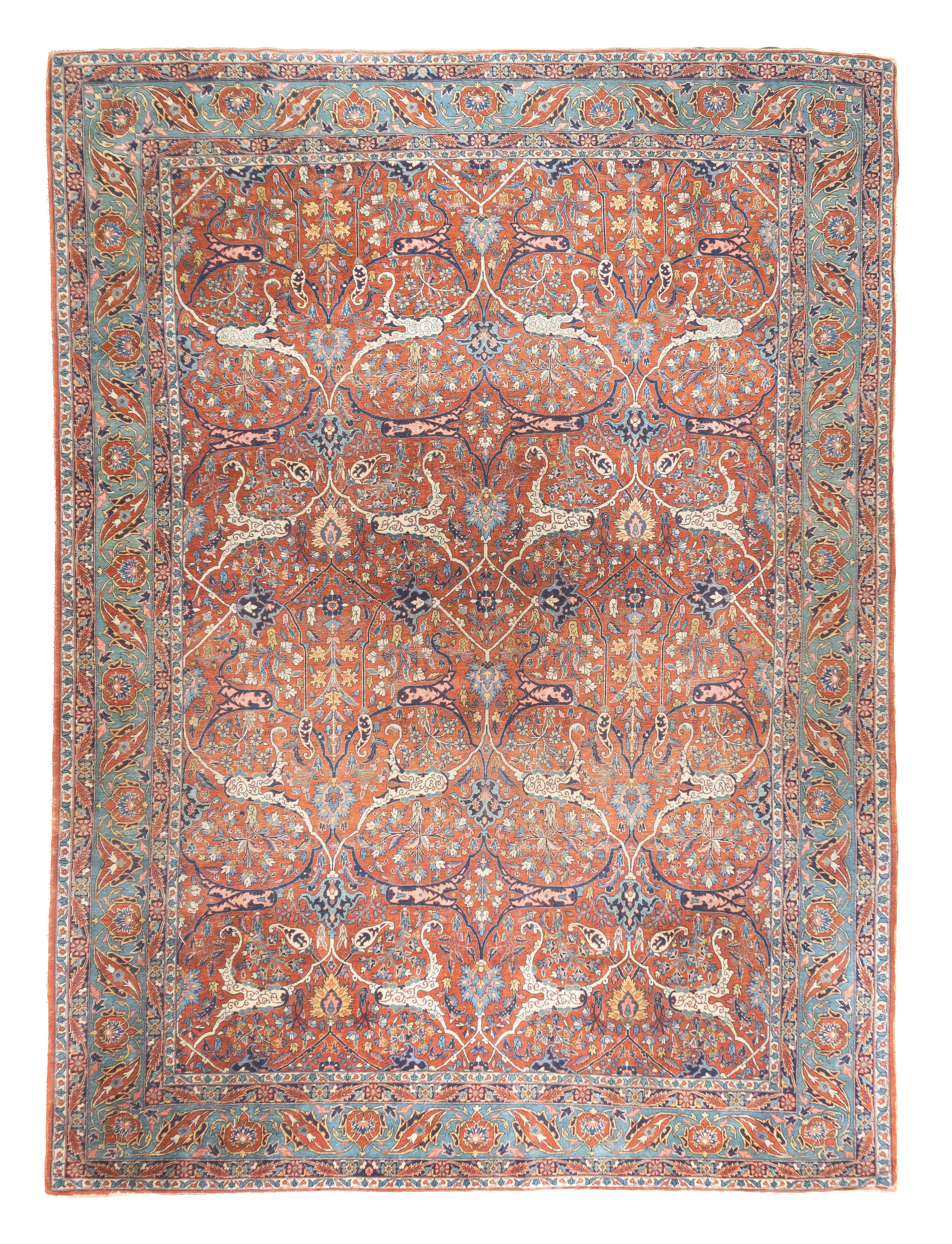 Fine Antique Persian Tehran 8'8'' x 11'10''