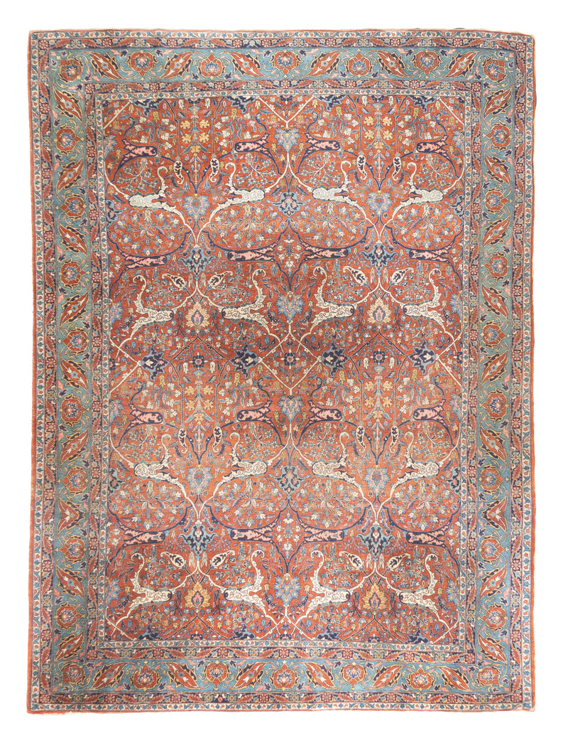 Fine Antique Tehran Rug 8'8'' x 11'10''