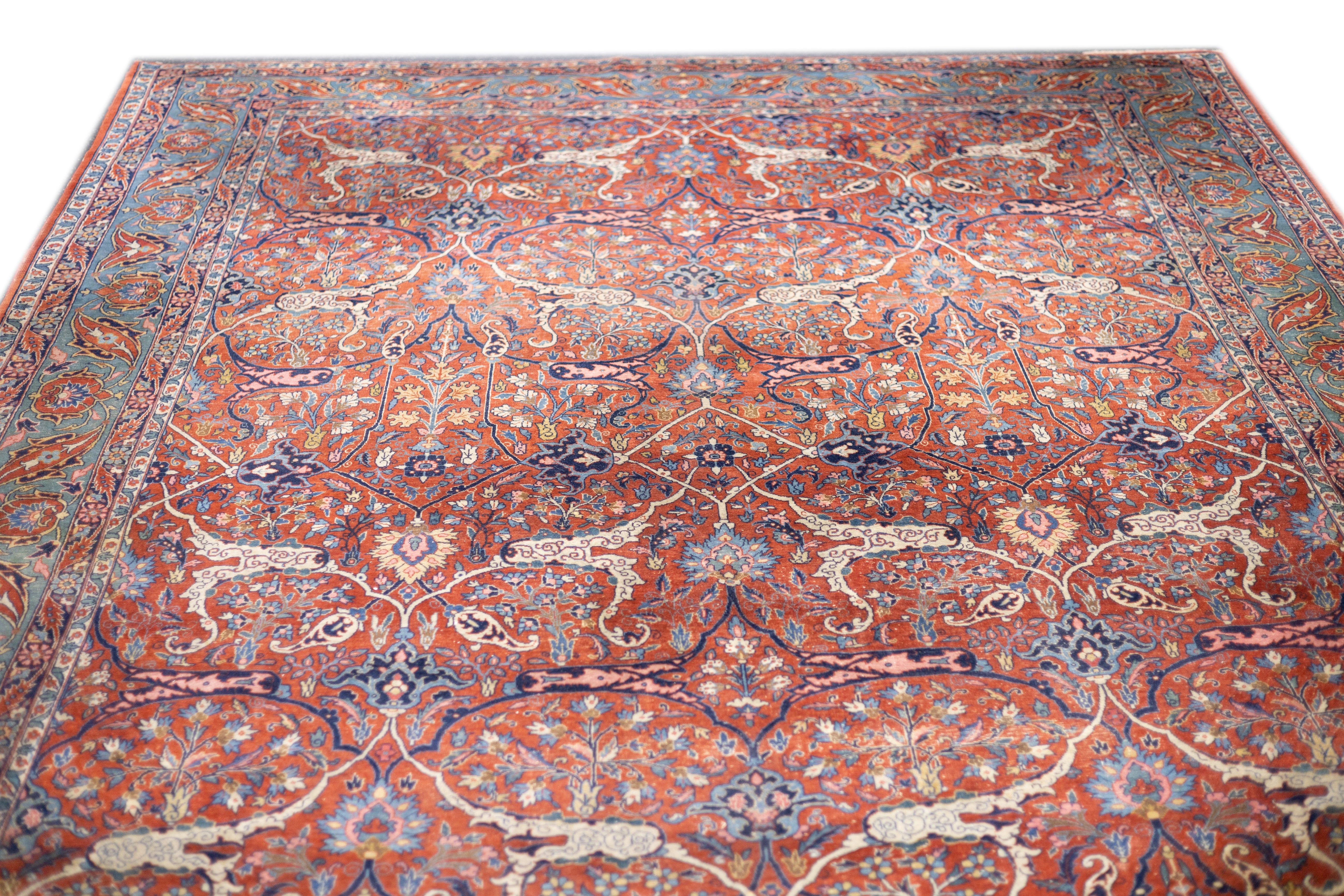 Fine Antique Tehran Rug 8'8'' x 11'10''
