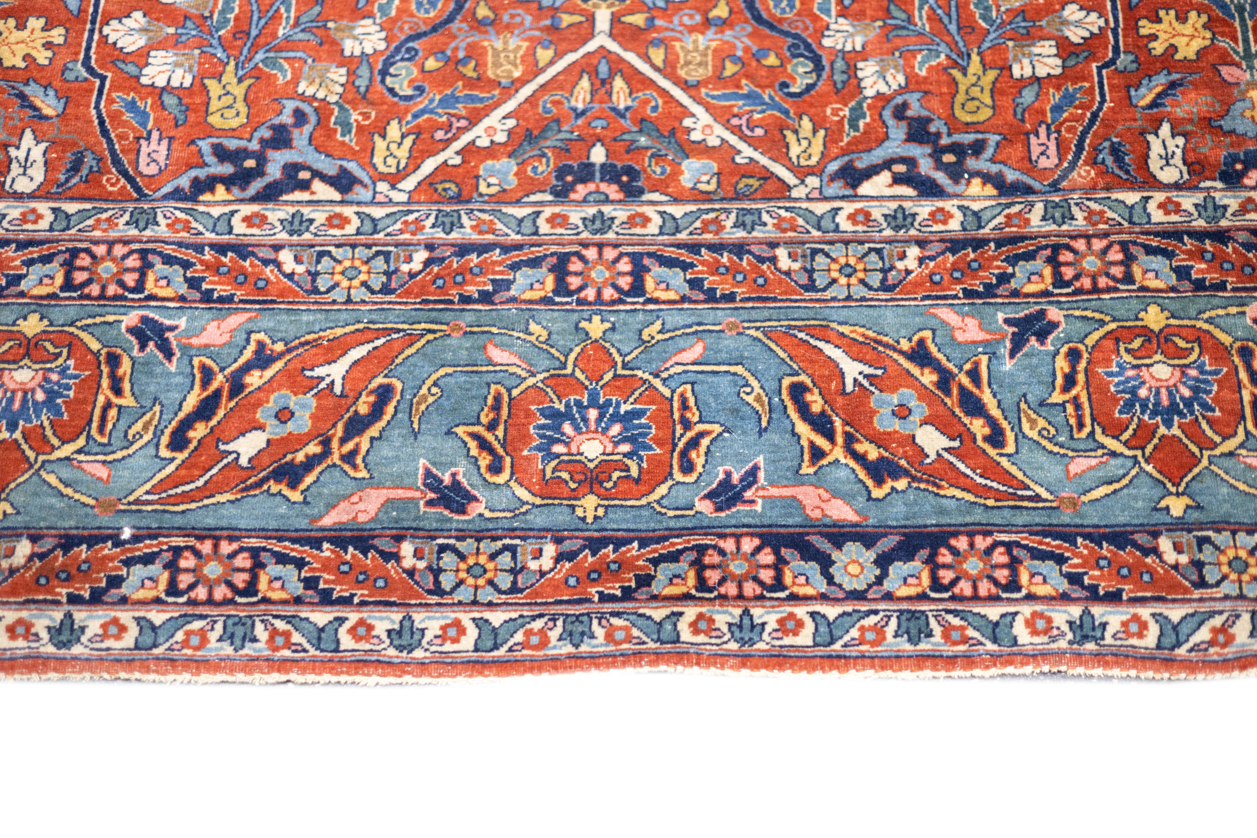 Fine Antique Tehran Rug 8'8'' x 11'10''