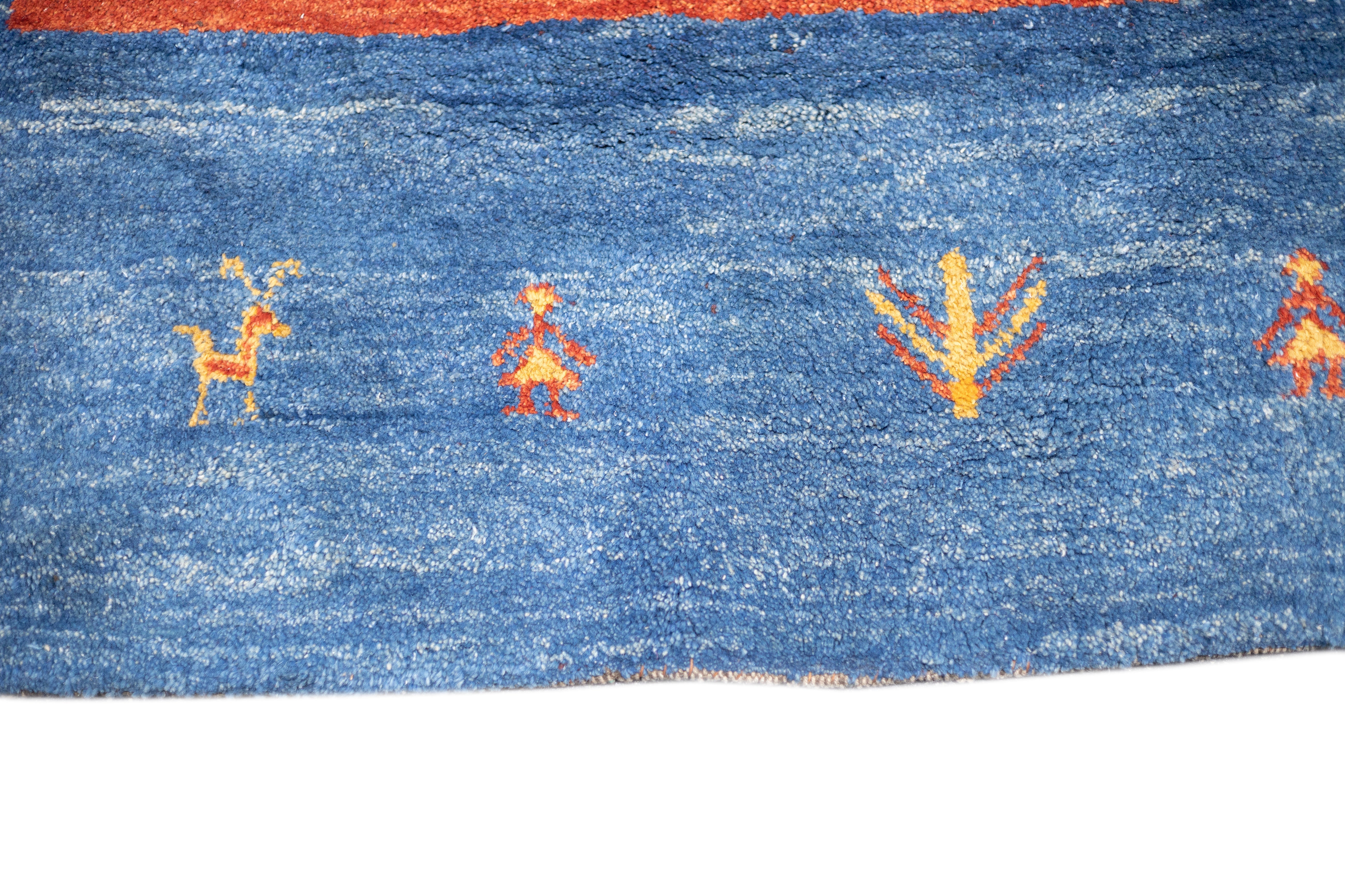 Fine Vintage Tribal  Gabbeh Rug 6'3'' x 9'3''