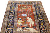 Antique Haji Jalili Tabriz Rug 4'8'' x 6'0"