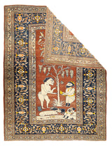 Antique Haji Jalili Tabriz Rug 4'8'' x 6'0"