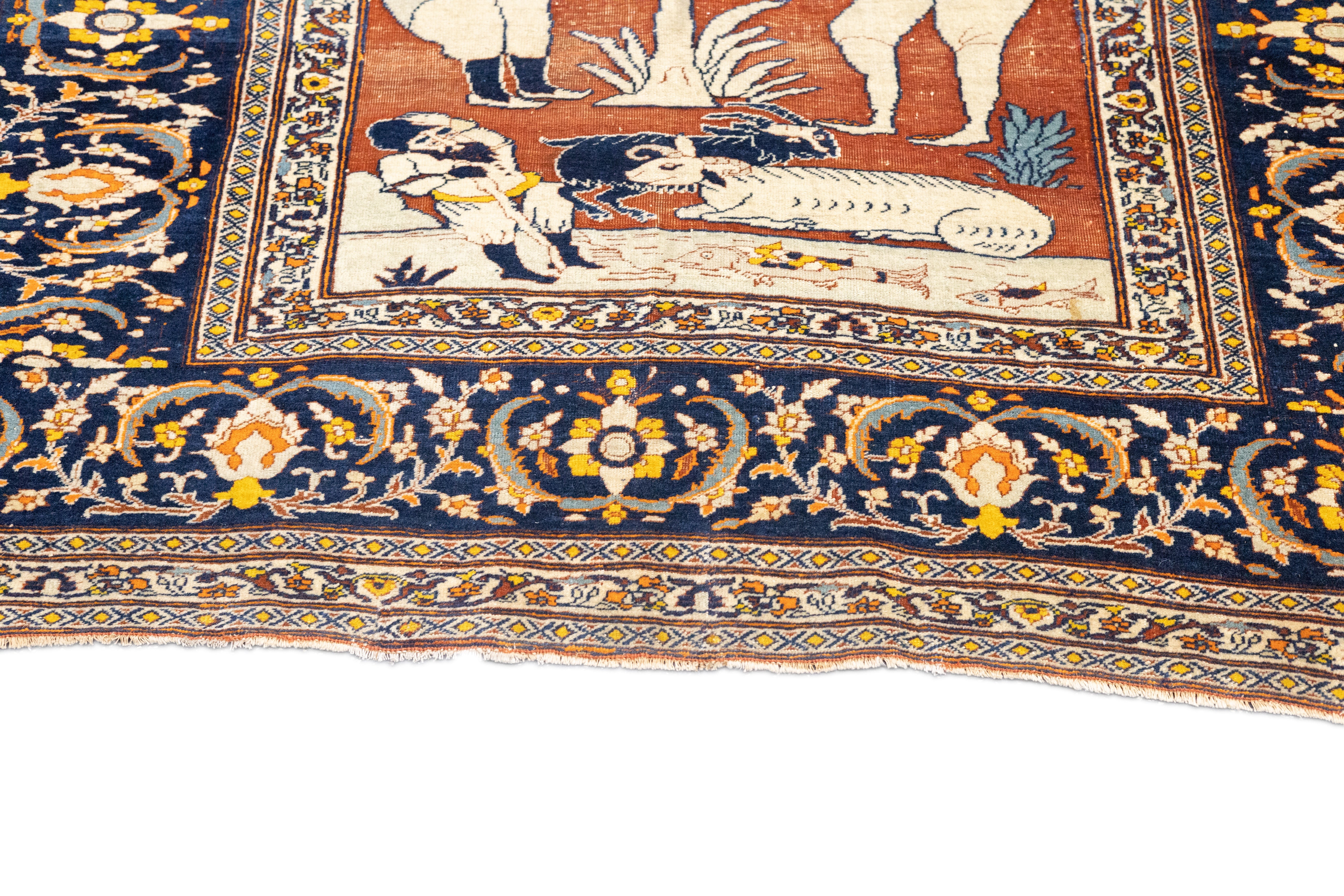 Antique Haji Jalili Tabriz Rug 4'8'' x 6'0"