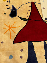 French Artistic Designed after J. Miro Rug 6'0" x 6'7''