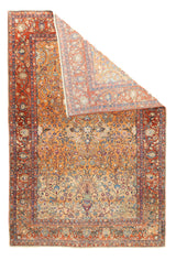 Antique  Kashan Rug 4'6'' x 6'9''