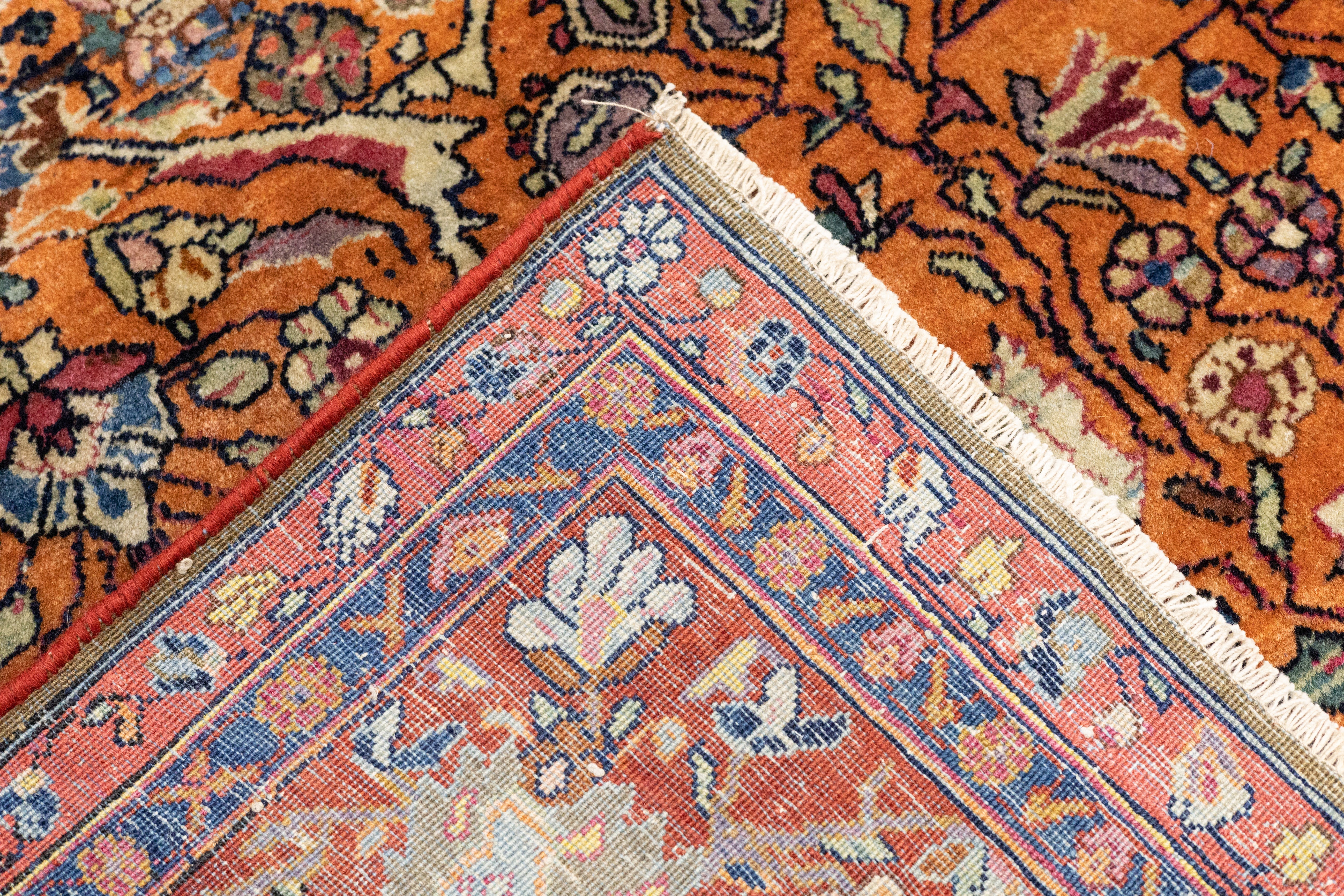 Antique  Kashan Rug 4'6'' x 6'9''