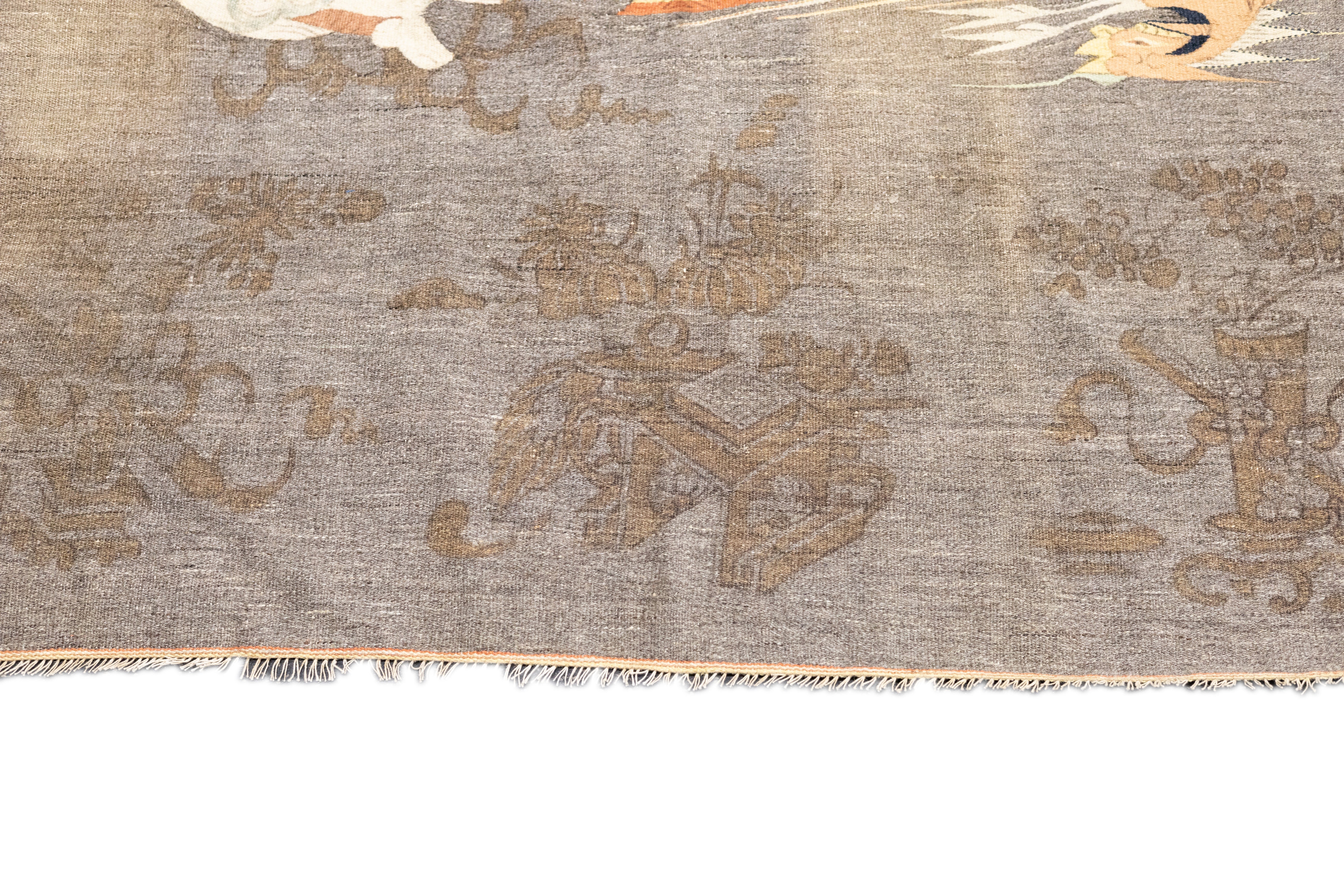 Fine Vintage Turkish Flat Weave Rug 3'11'' x 8'3''