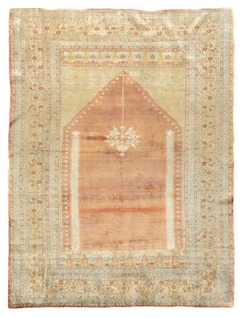 Antique Silk  Rug 4'1'' x 5'5''