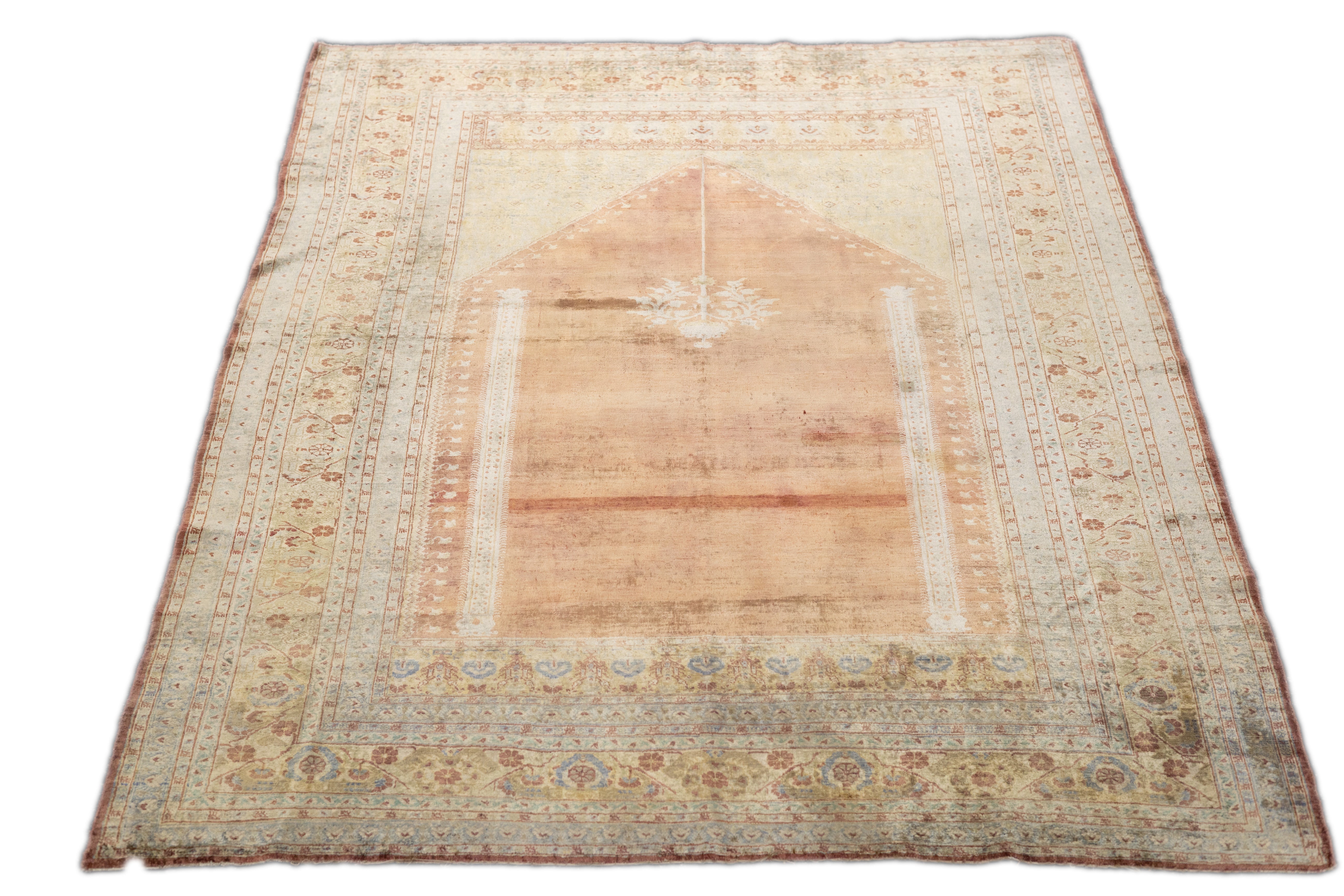 Antique Silk  Rug 4'1'' x 5'5''