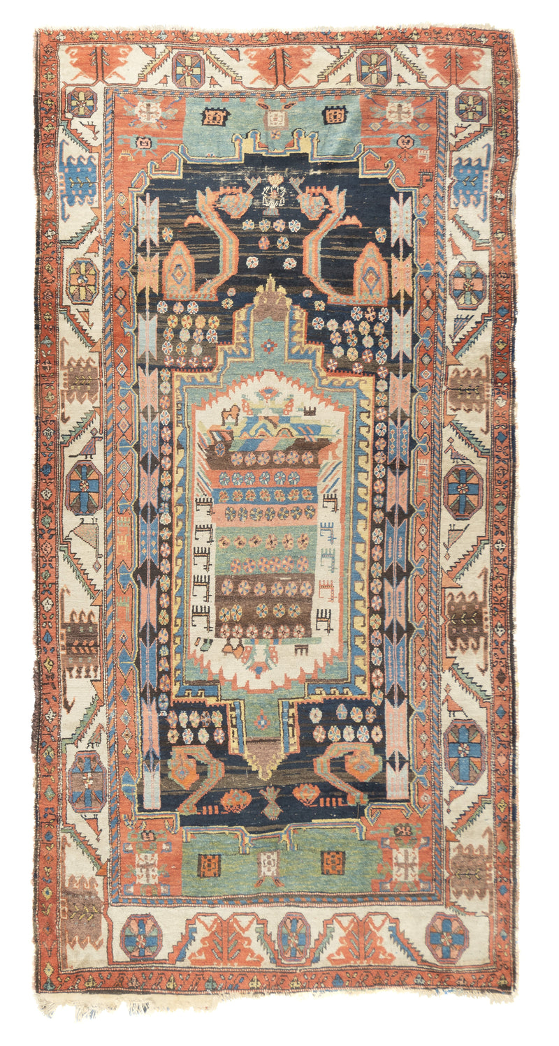 Fine Antique  Tribal Bakhtiari Rug 4'11'' x 9'7''