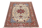 Extremely Fine Isfahan Wool & Silk Rug 3'8'' x 5'3''