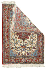 Extremely Fine Isfahan Wool & Silk Rug 3'8'' x 5'3''