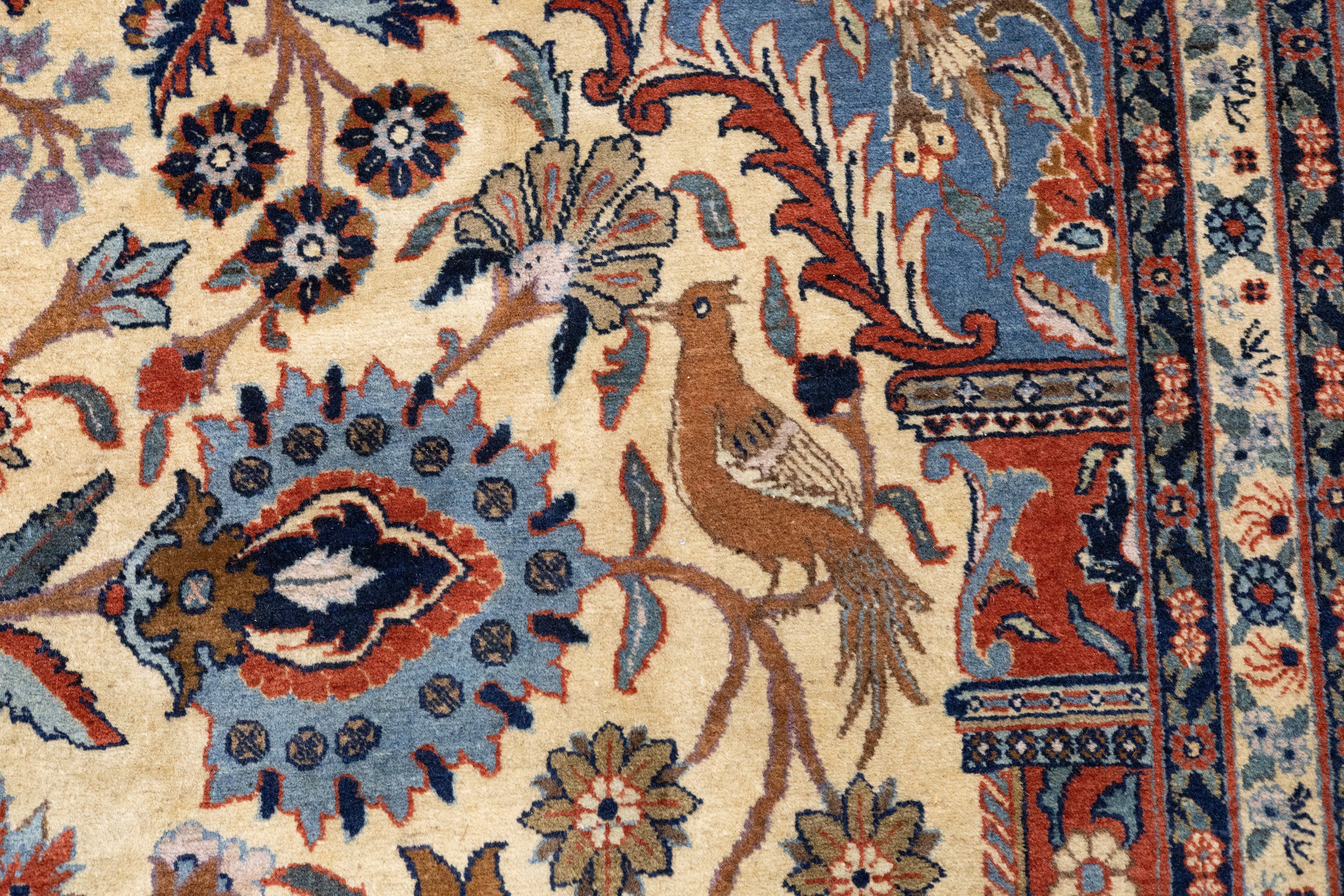 Fine Antique  Isfahan Tree of Life Rug 8'5'' x 11'8''