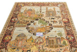 Fine Antique  Pictorial Tabriz Rug 5'8'' x 8'6''