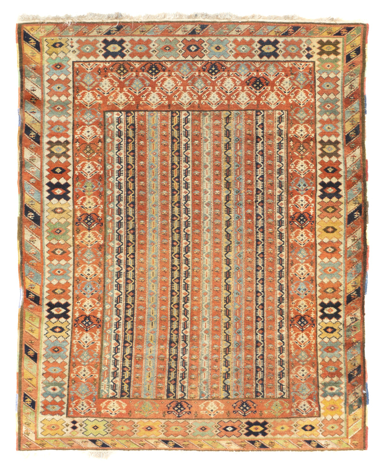 Antique Turkish Milas Rug 3'9'' x 4'6''