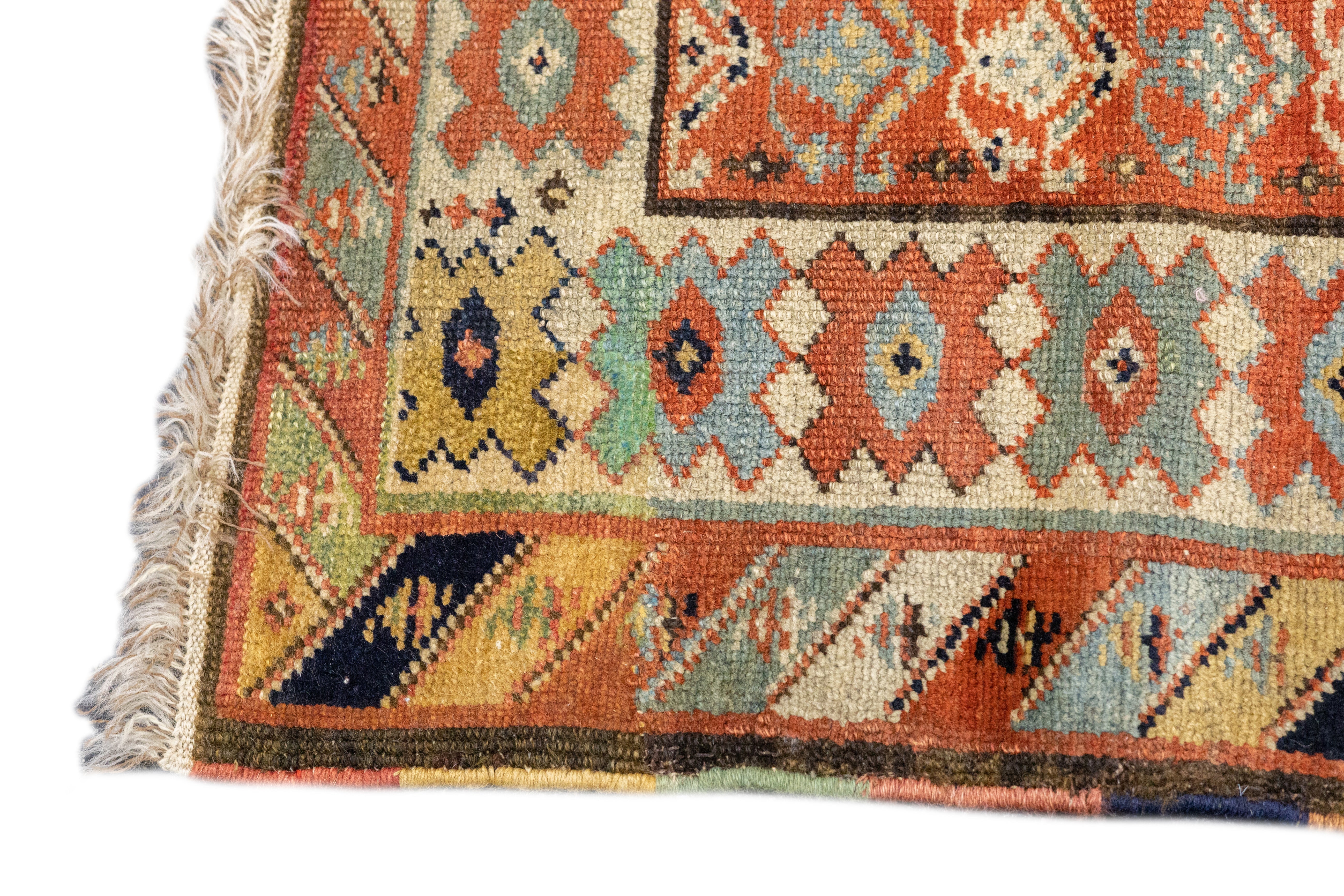 Antique Turkish Milas Rug 3'9'' x 4'6''
