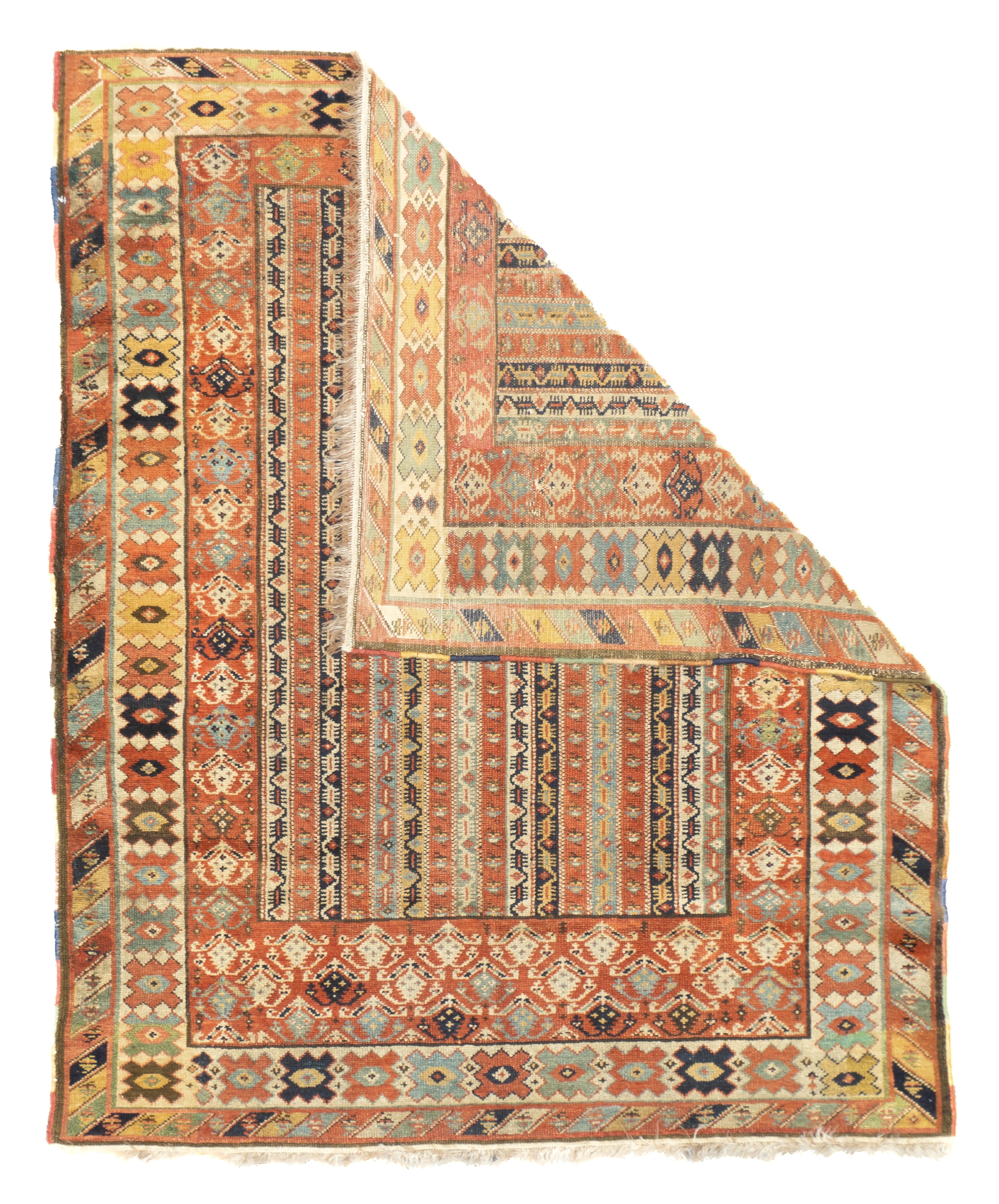 Antique Turkish Milas Rug 3'9'' x 4'6''