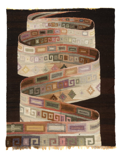 Fine Vintage Turkish Kilim Rug 4'0