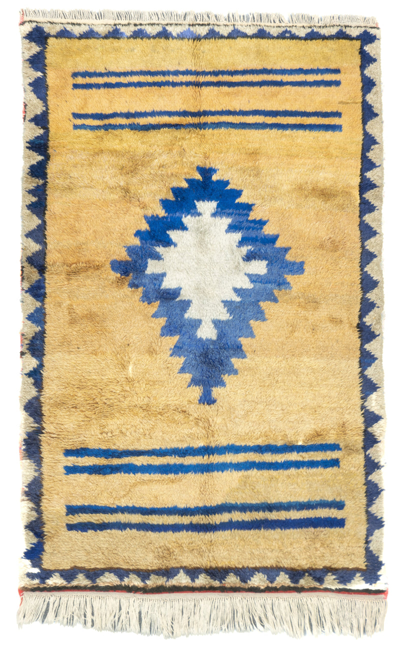 Fine Antique Oushak Angora Wool Rug 4'8'' x 7'2''