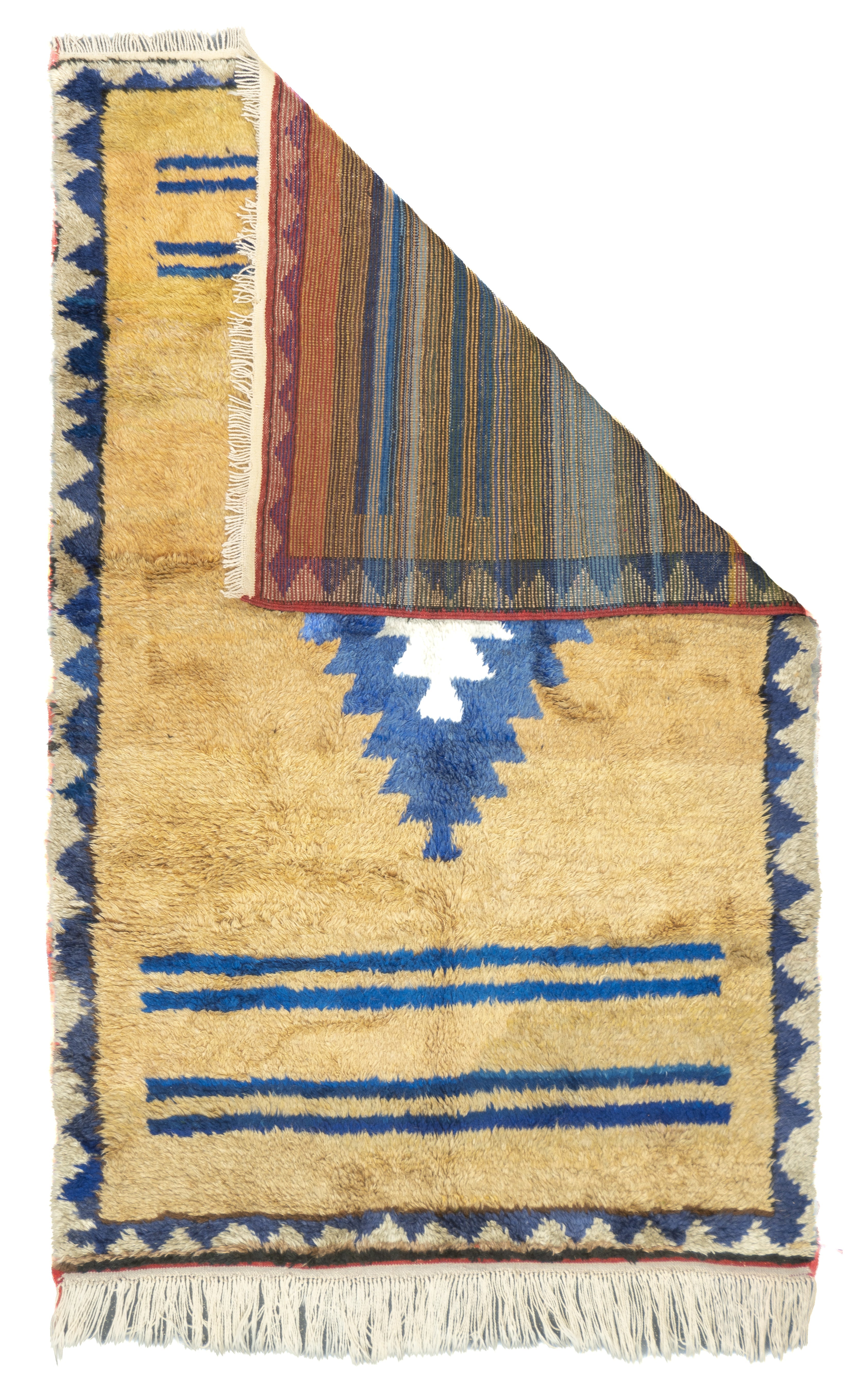 Fine Antique Oushak Angora Wool Rug 4'8'' x 7'2''