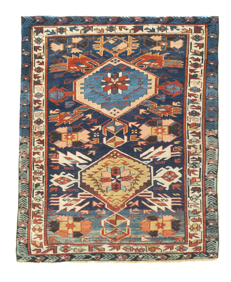 Antique Caucasian Kuba Rug 3'0