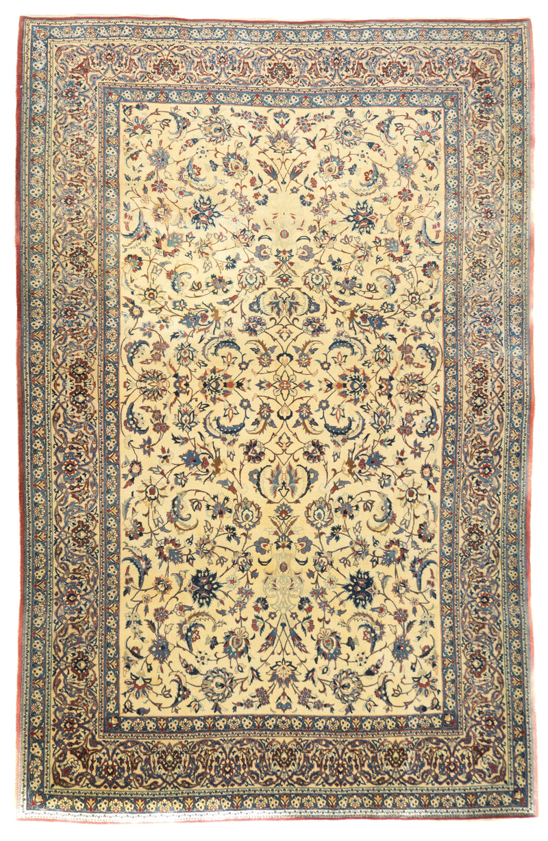 Extremely Fine Nain Habibian Wool and Silk Rug 5'5'' x 8'5''