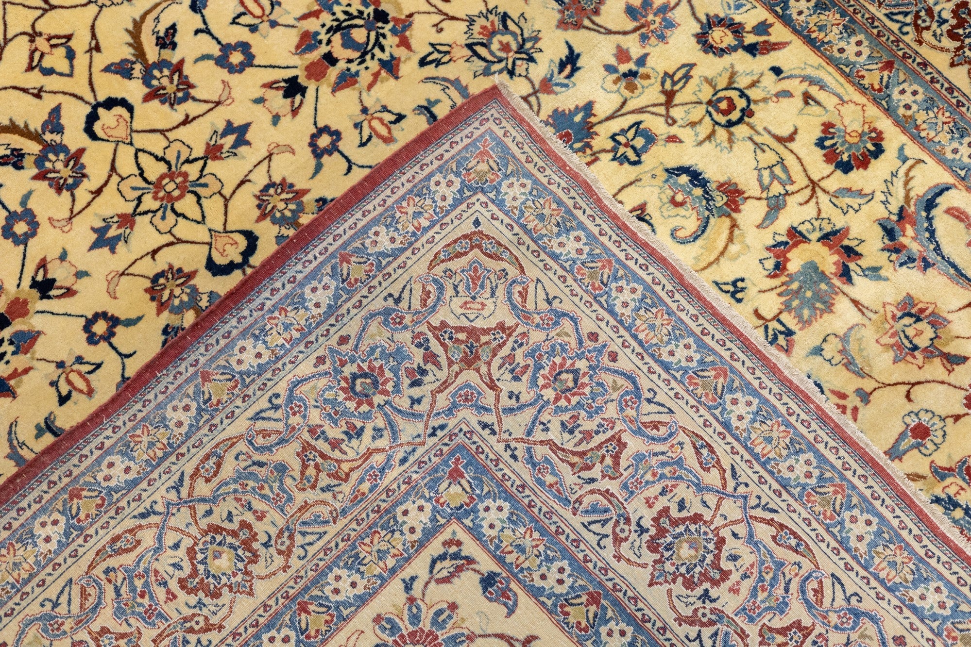 Extremely Fine Nain Habibian Wool and Silk Rug 5'5'' x 8'5''