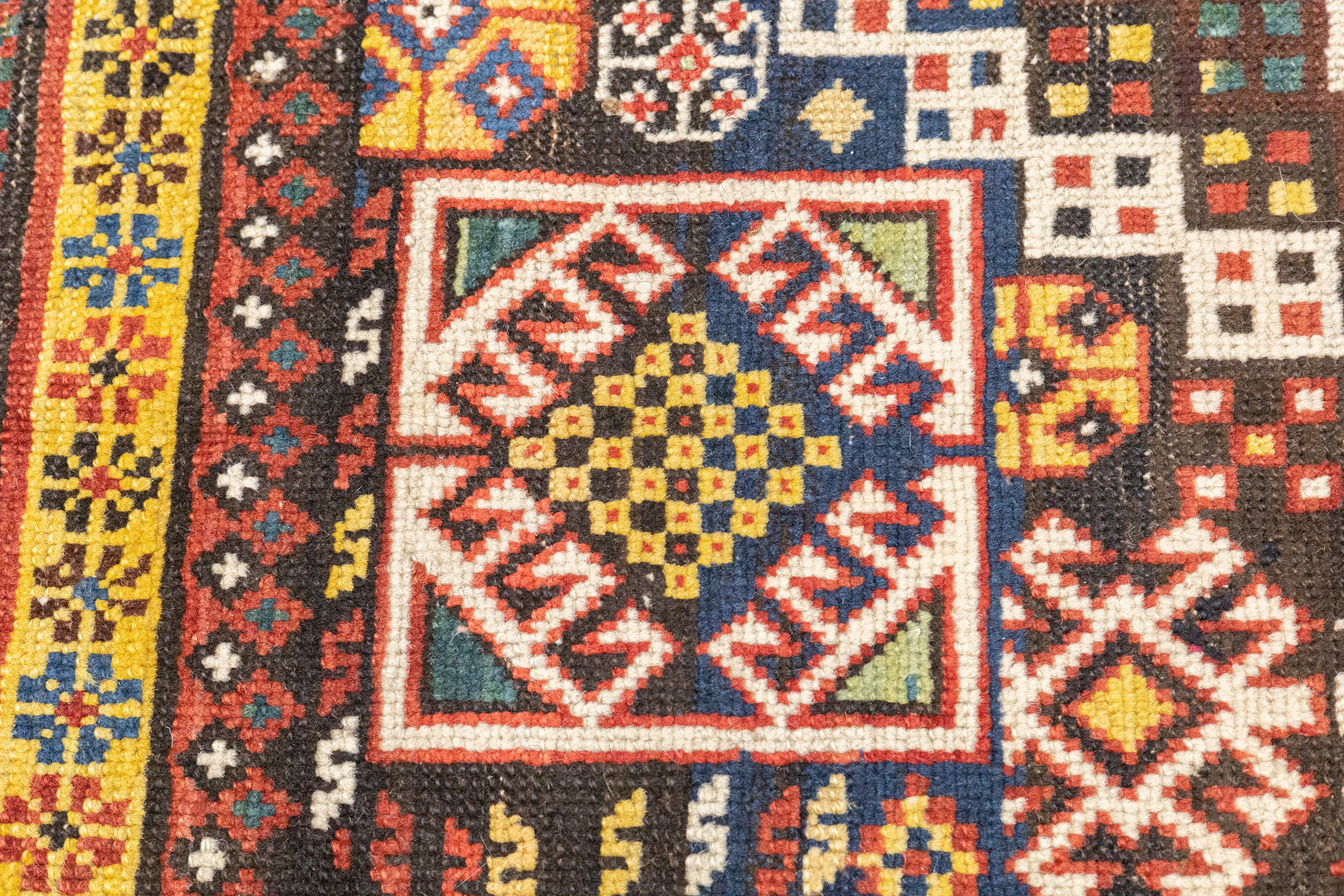Antique Caucasian Kuba Rug 4'9'' x 10'0"