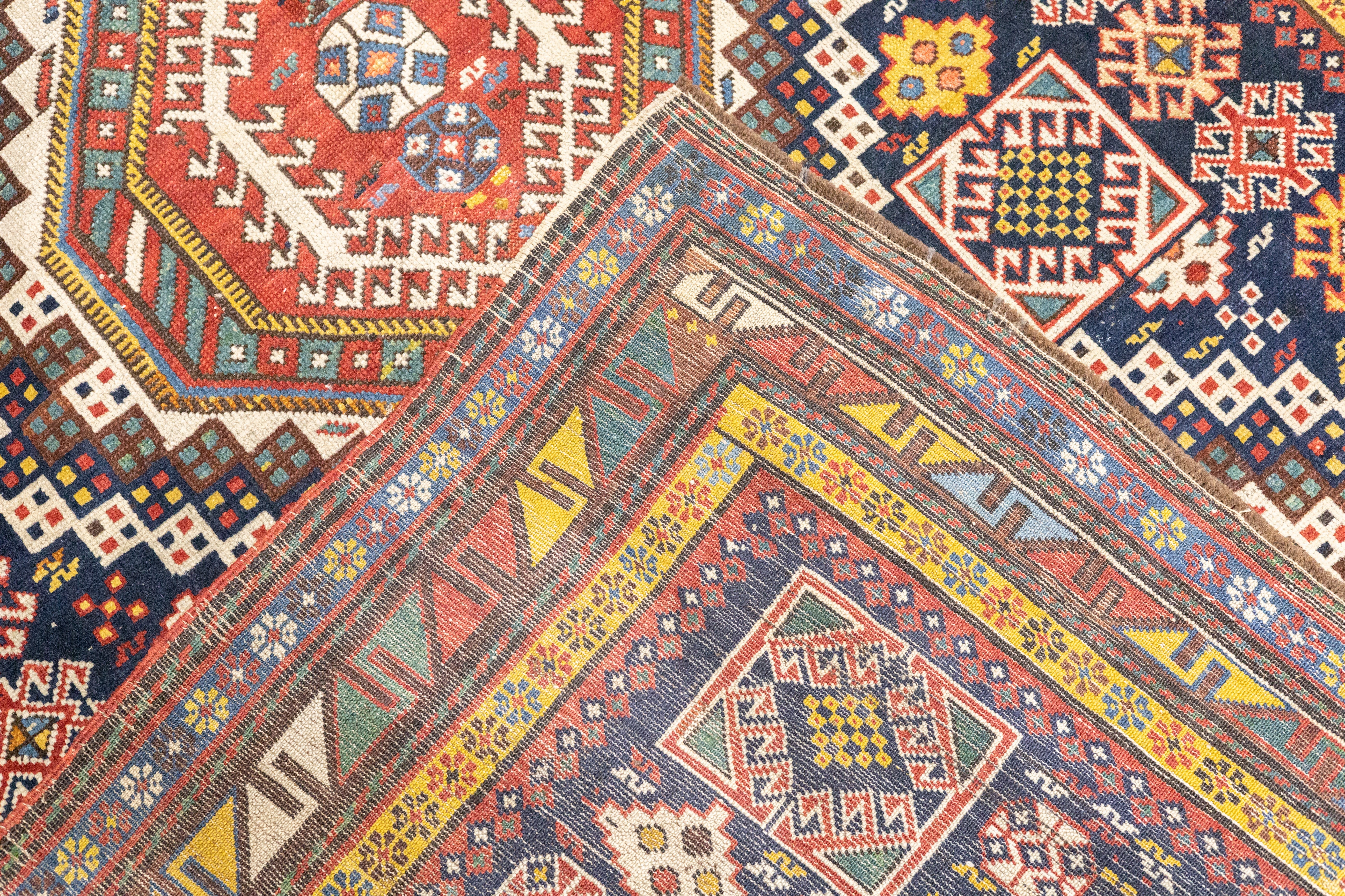 Antique Caucasian Kuba Rug 4'9'' x 10'0"