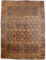 Antique Mohtasham Kashan Rug 9' 2" x 12' 5''