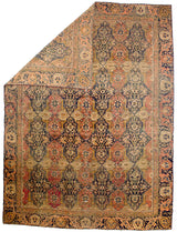 Antique Mohtasham Kashan Rug 9' 2" x 12' 5''