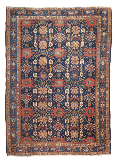 Fine Antique  Senneh Wool Rug 4' 6