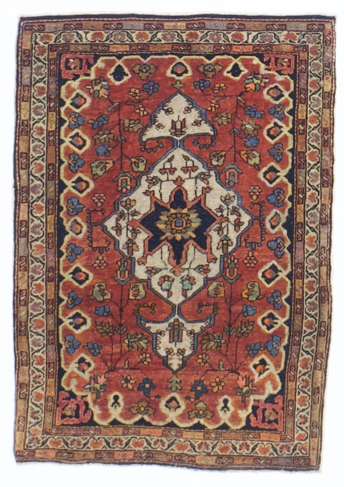 Antique  Farahan Sarouk Rug 1'11