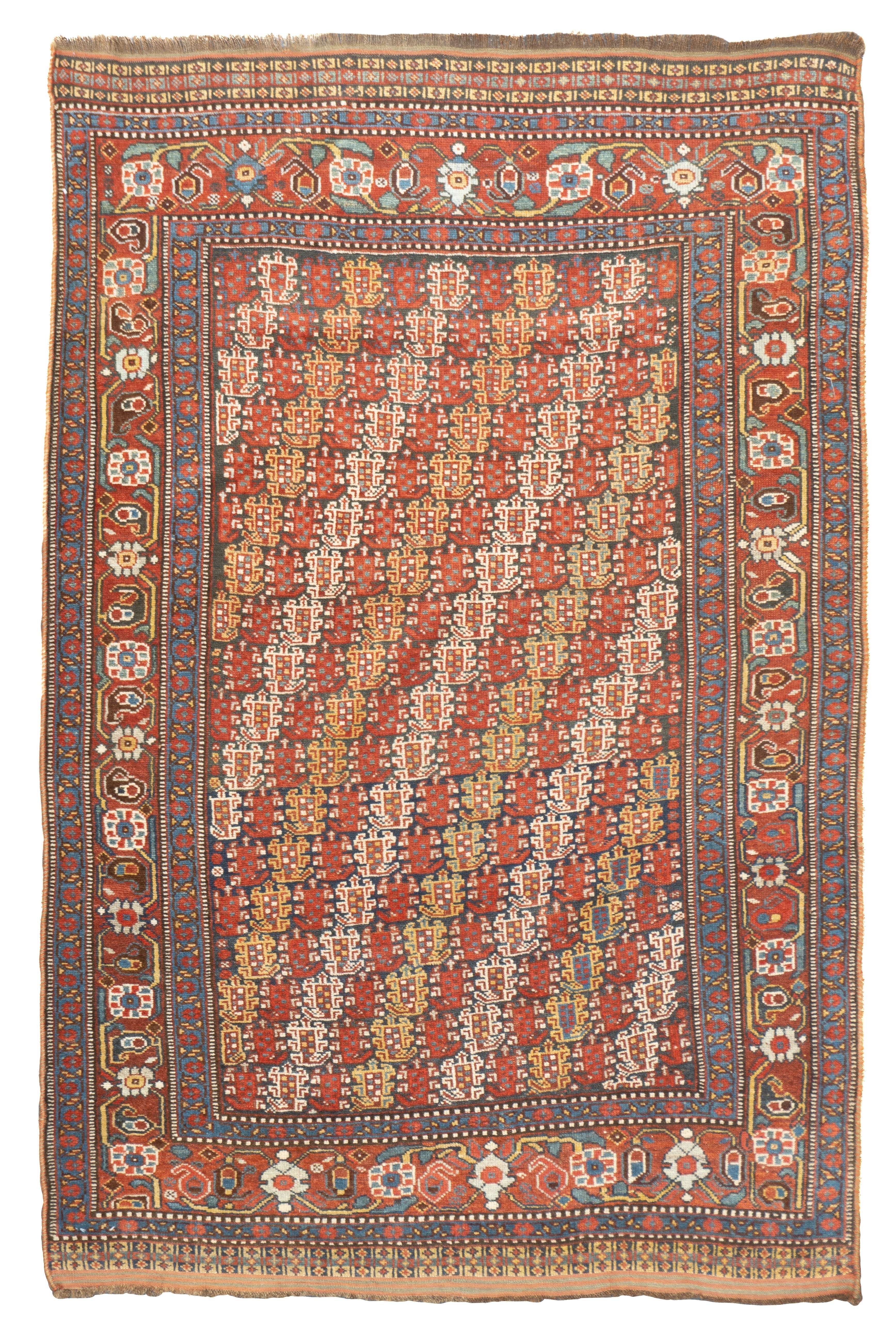 Antique Persian Khamseh 4'3'' x 6'4''