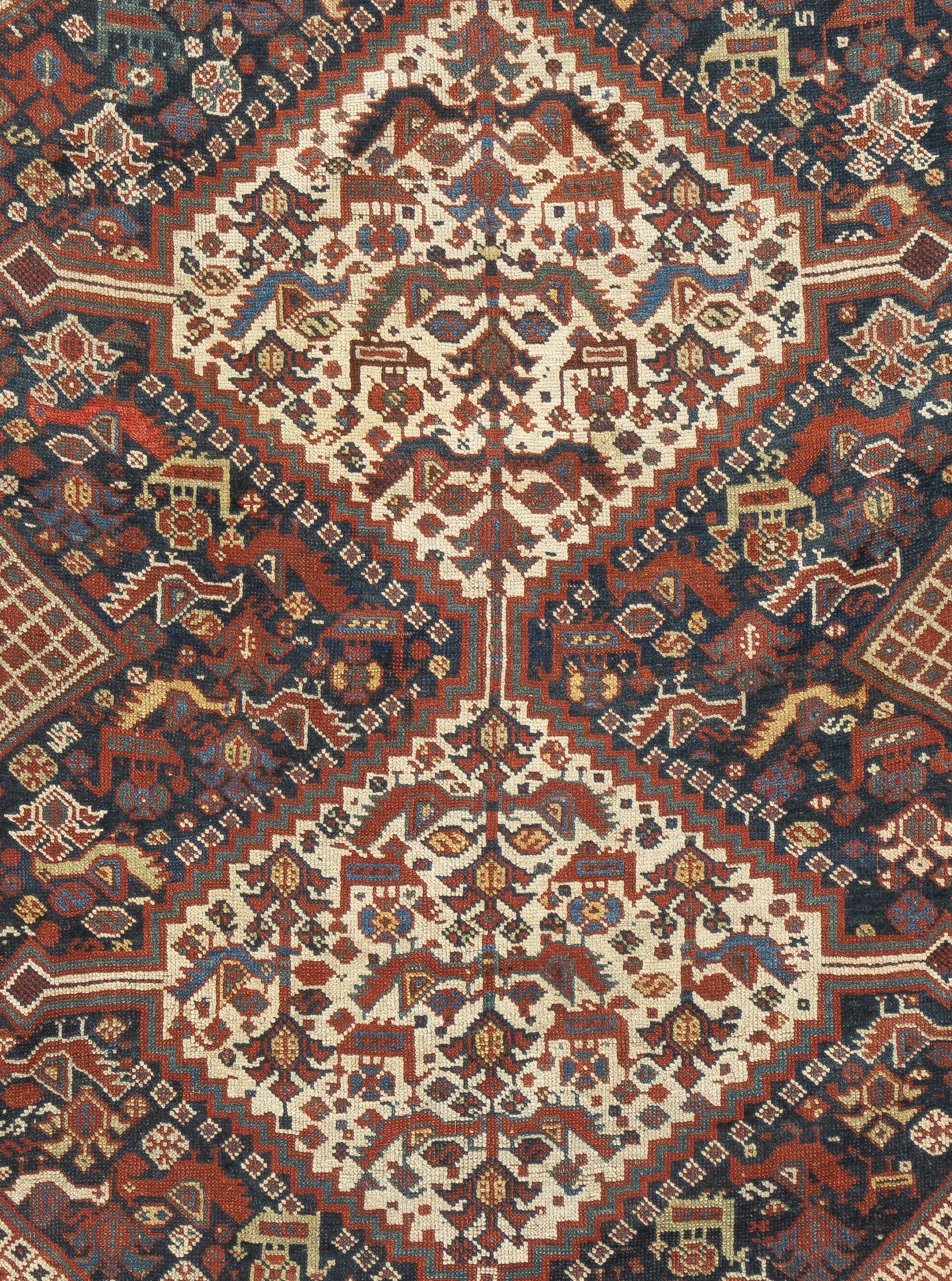 Antique Qashqai Rug 4'9'' x 6'4''