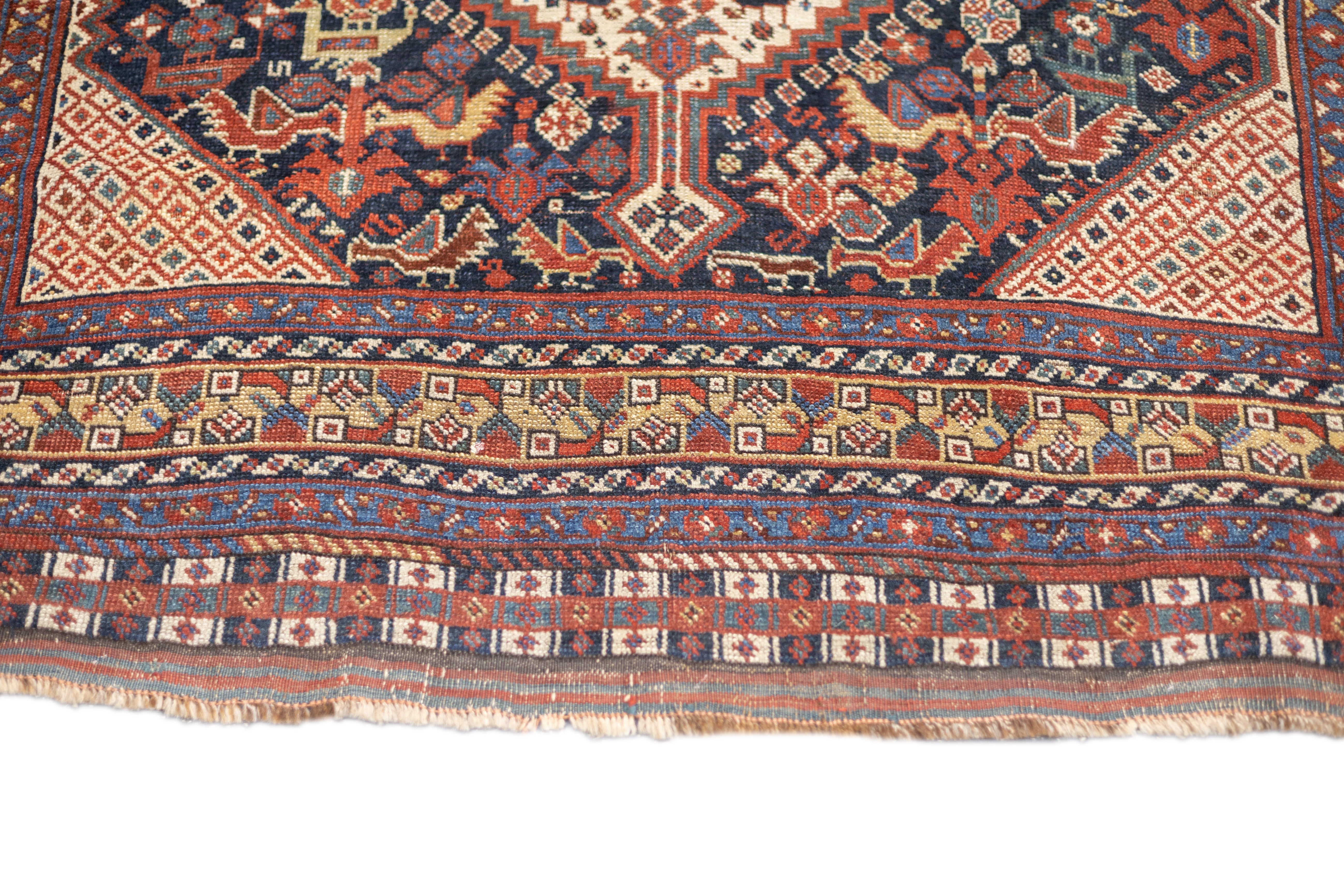 Antique Qashqai Rug 4'9'' x 6'4''