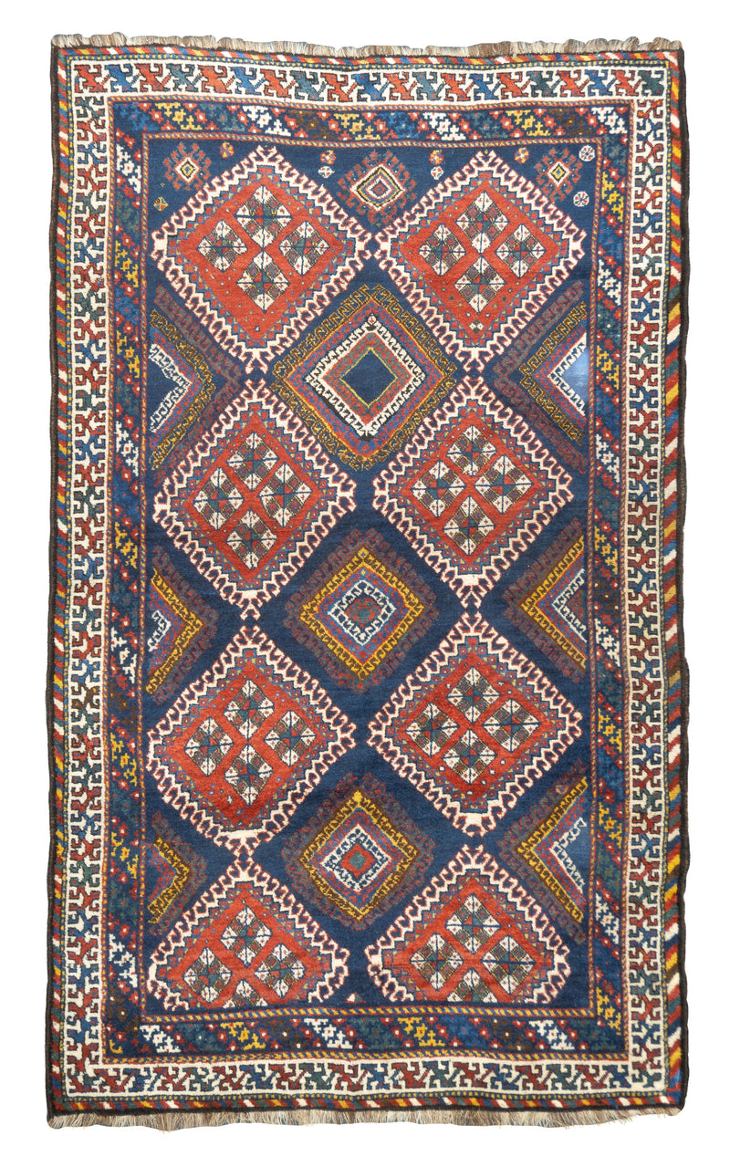 Antique  Khamseh Rug 5'0