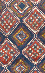 Antique  Khamseh Rug 5'0" x 8'2''
