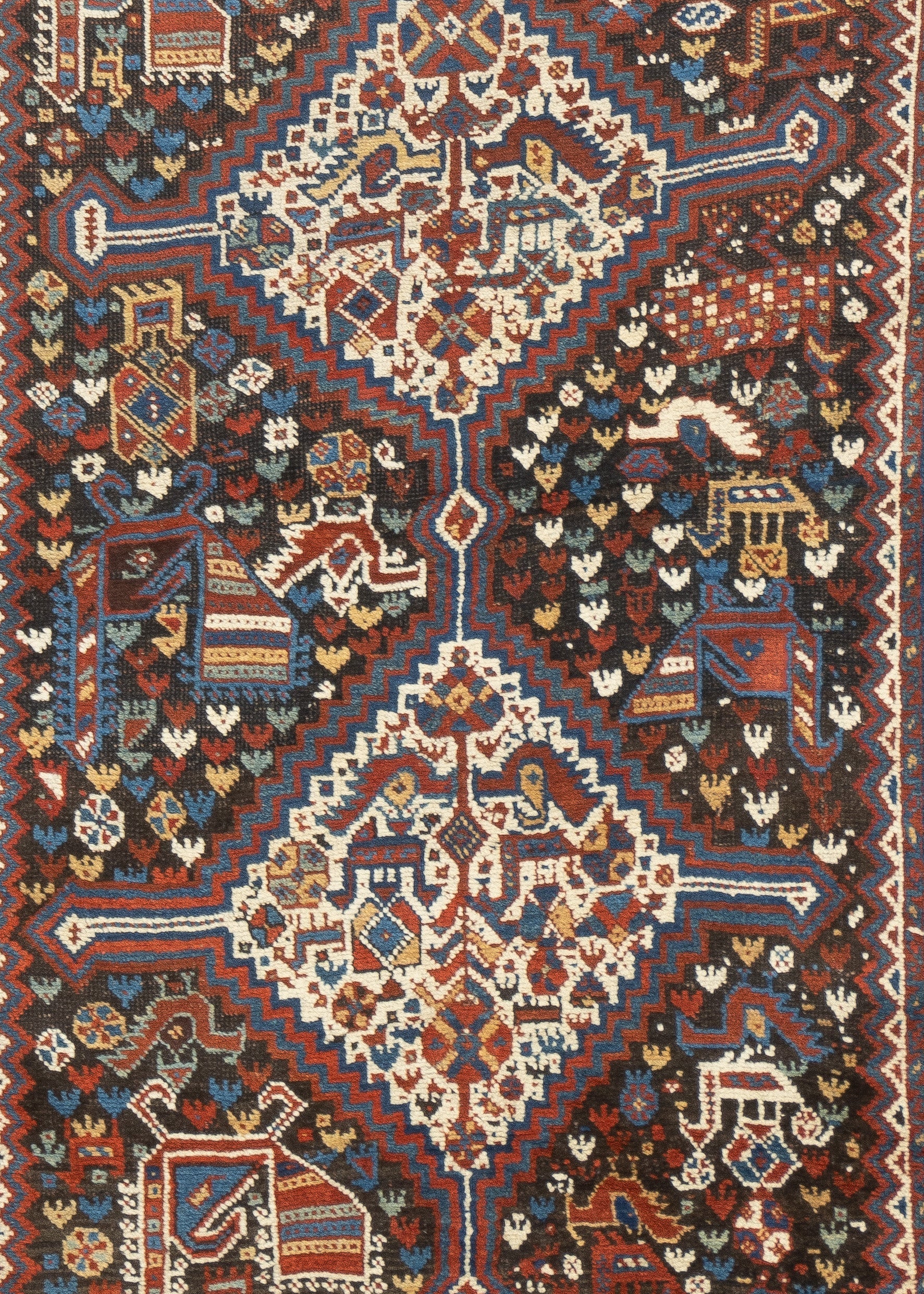 Antique Qashqai Rug 4'7'' x 6'5''