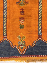 Vintage Moroccan Rug 4'2" x 6' 6"