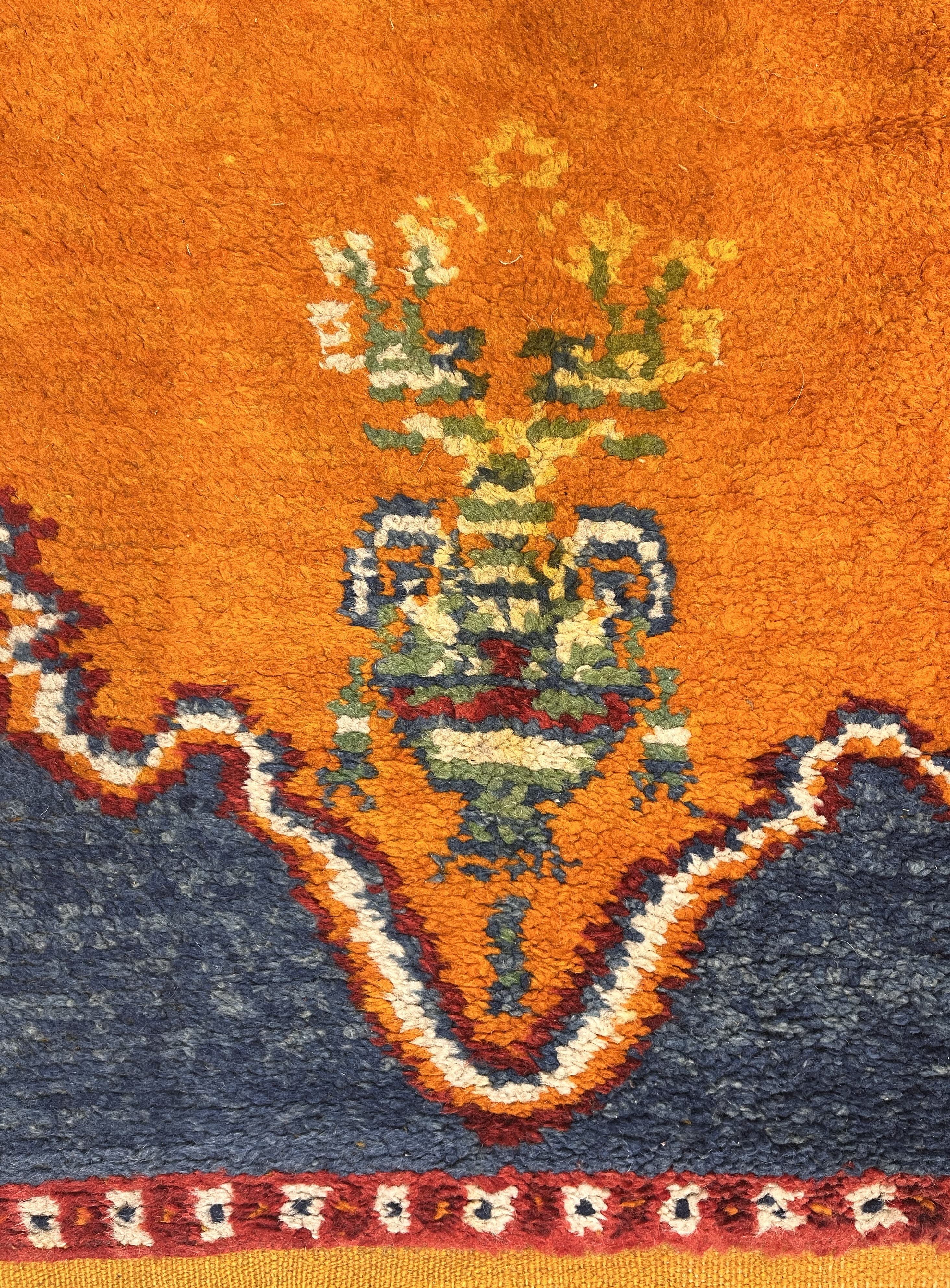 Vintage Moroccan Rug 4'2" x 6' 6"