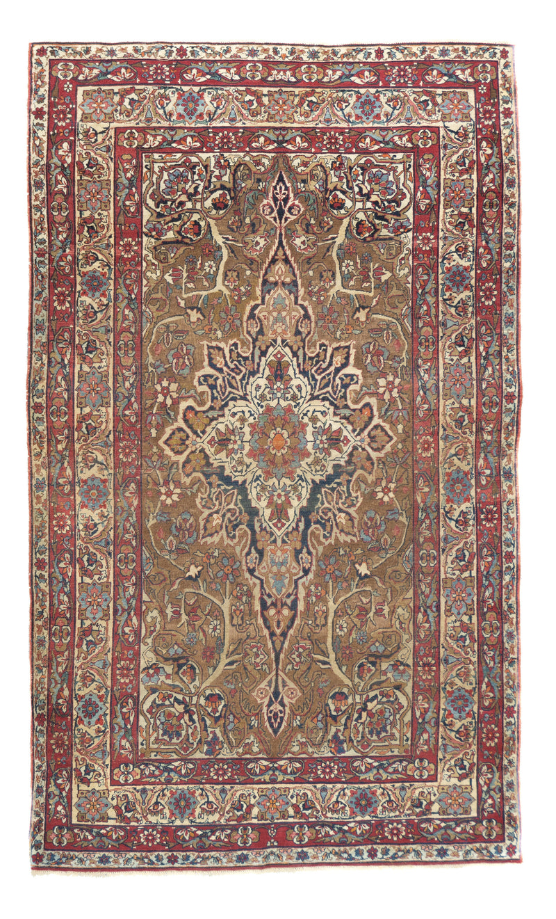 Antique Lavar Kerman Rug 4'6'' x 7'7''
