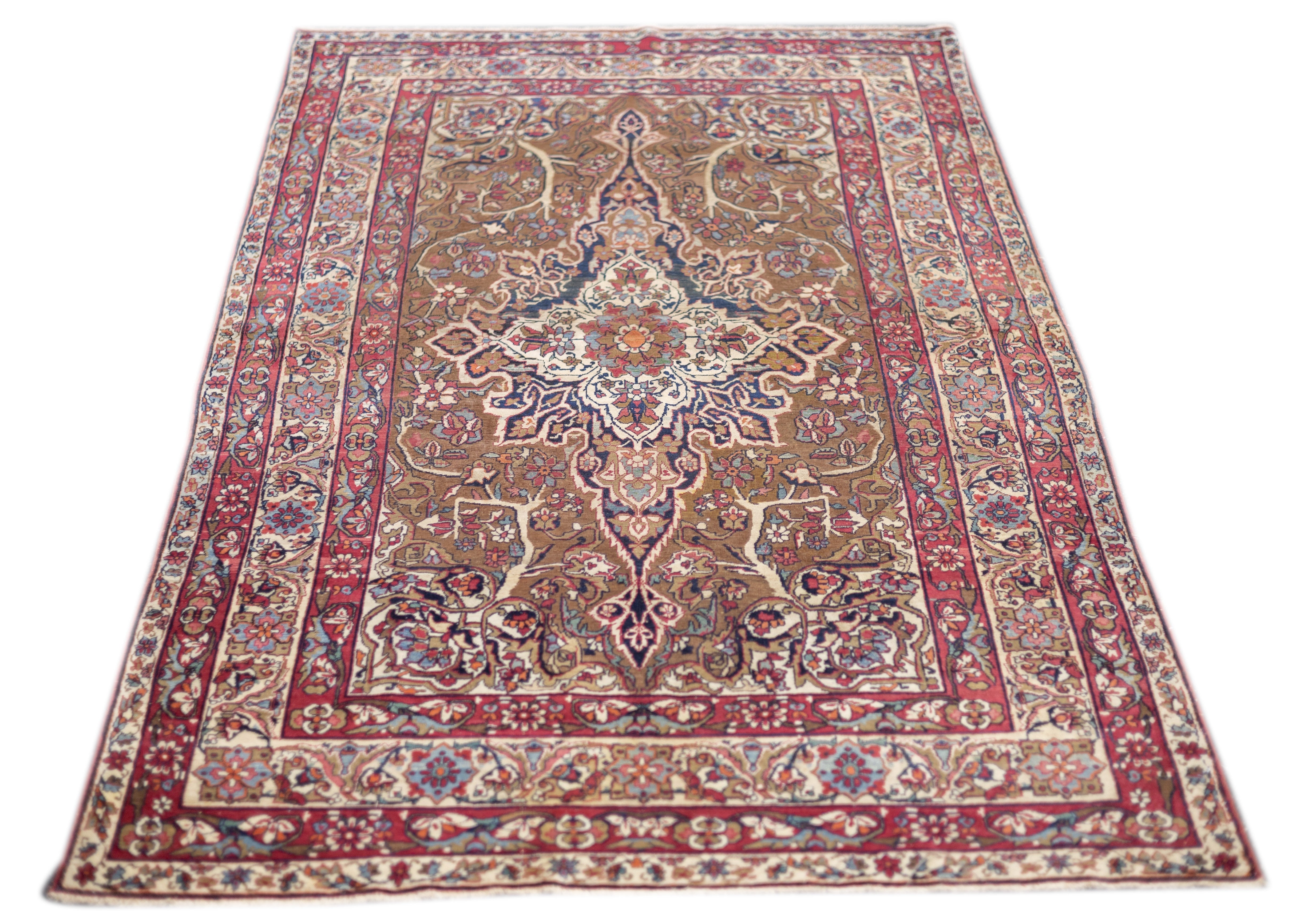 Antique Lavar Kerman Rug 4'6'' x 7'7''
