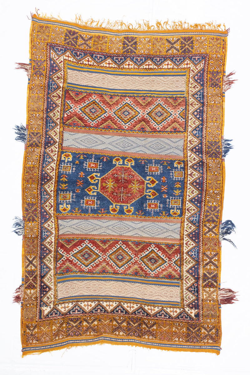 Fine Antique Moroccan Tribal Wool Rug 6'10