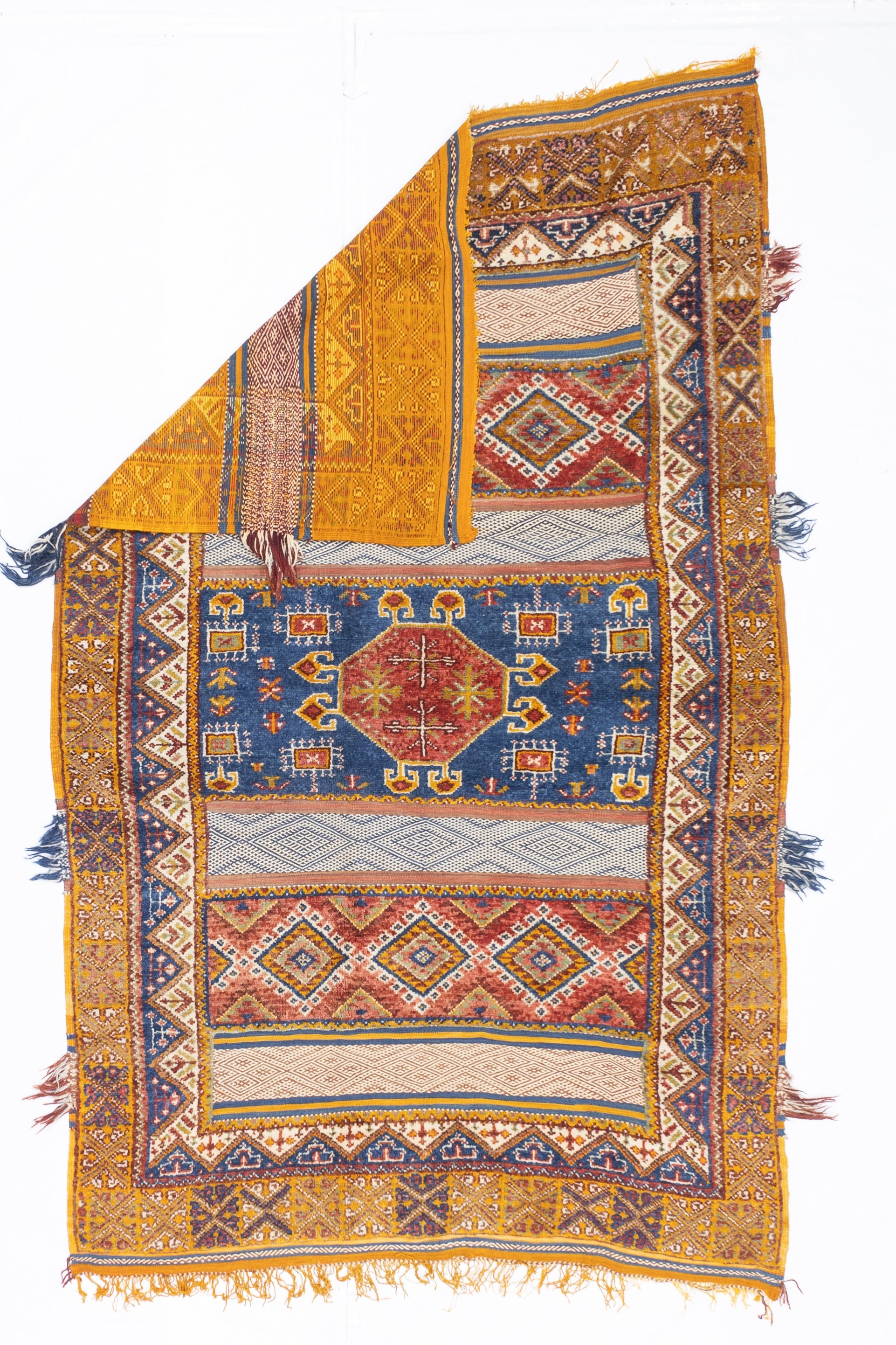Fine Antique Moroccan Tribal Wool Rug 6'10" x 7' 8''