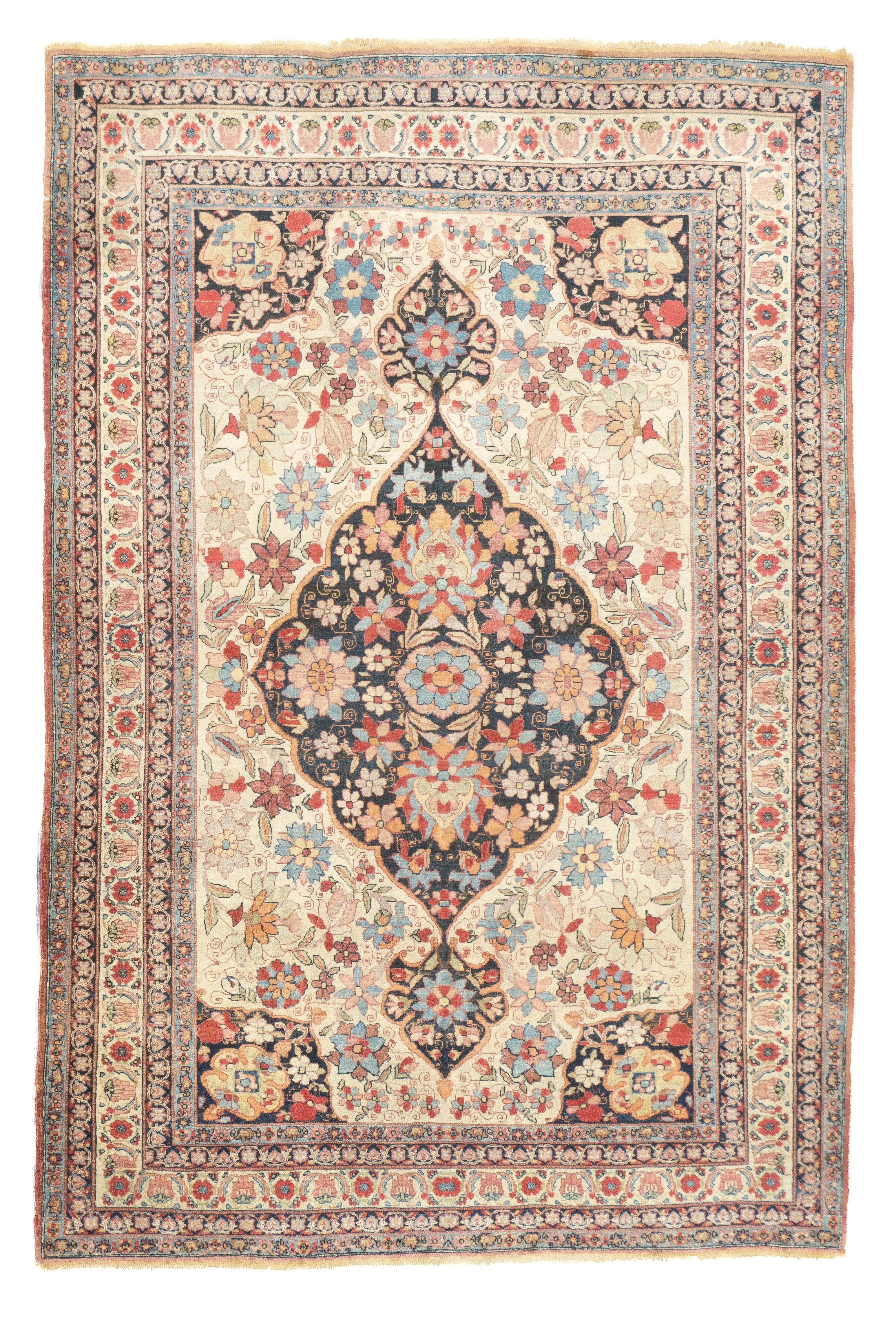 Antique Persian Lavar Kerman 4'2'' x 6'2''