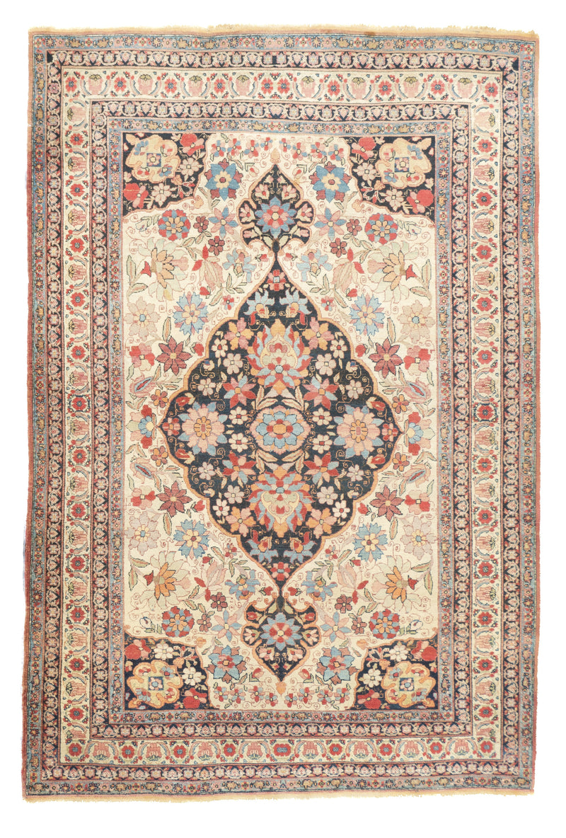 Antique Lavar Kerman Rug 4'2'' x 6'2''