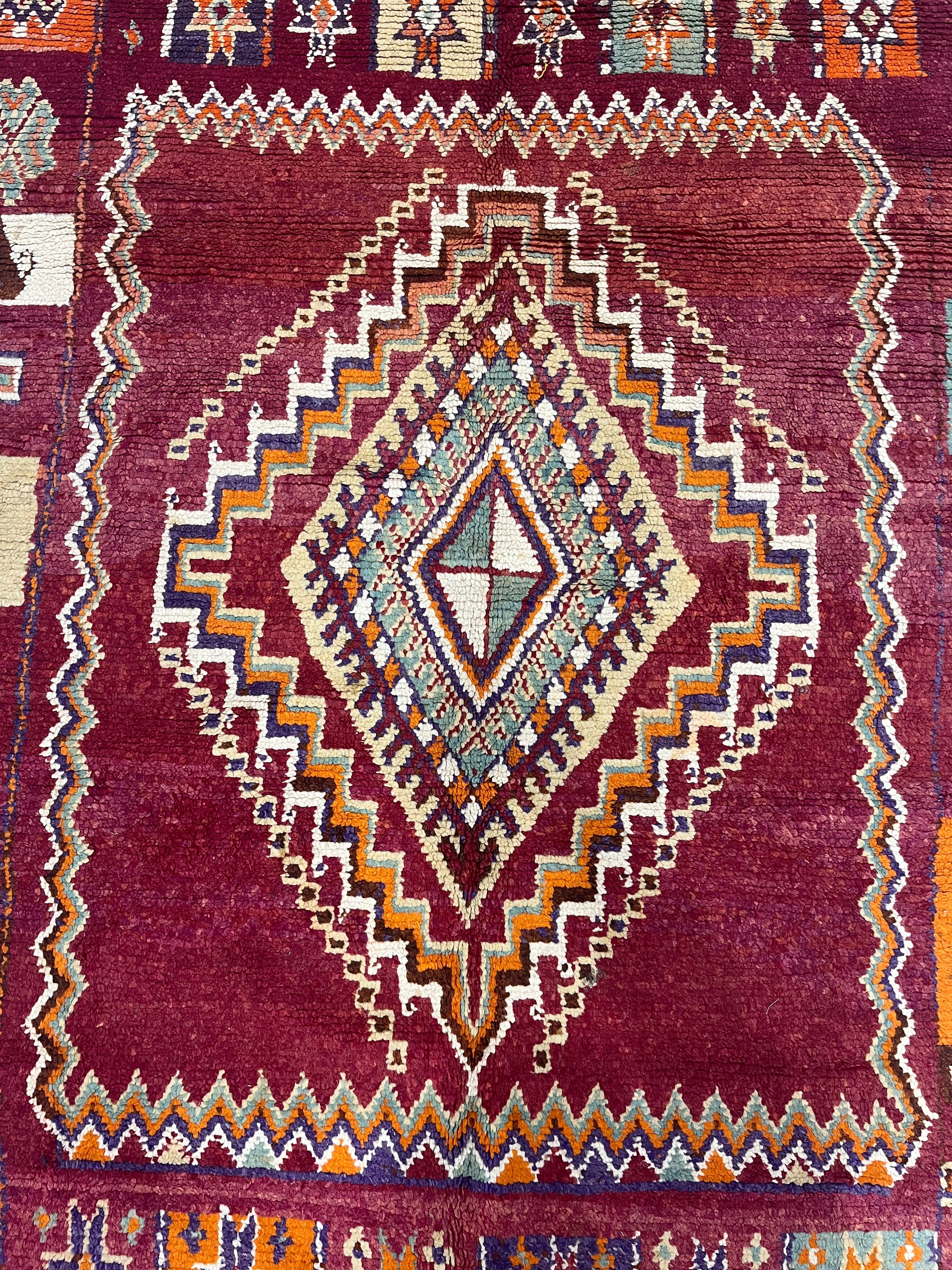 Vintage Moroccan Rug 5' 8" x 9' 9"